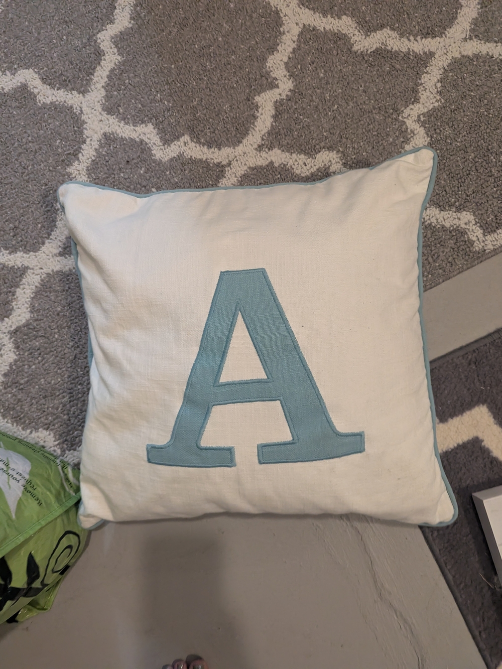 Personalized Monogram 'A' Accent Pillow by